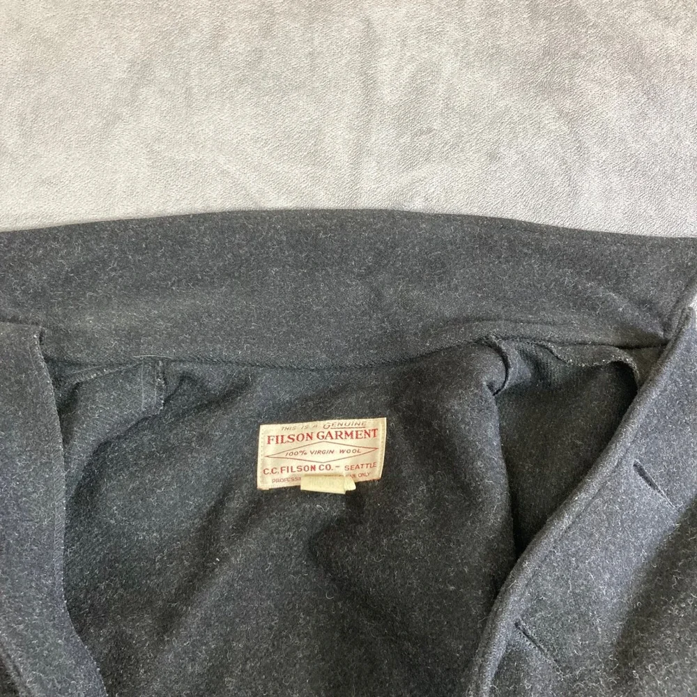 Vintage C.C.Filson Double Mackinaw Cruiser Jacket Mens 100%virgin Wool Size 42/L - Picture 6 of 9